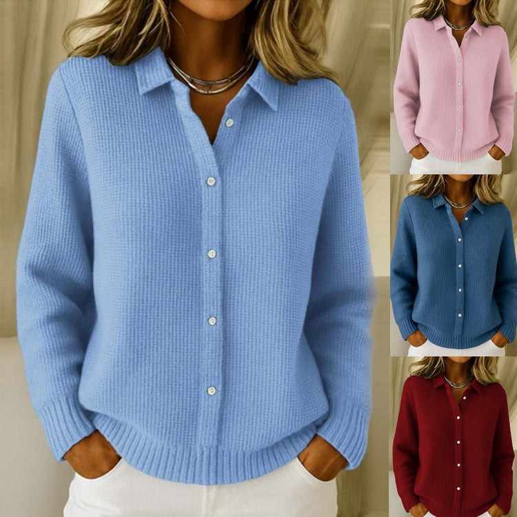 Cardigan tricoté à boutons pour femme