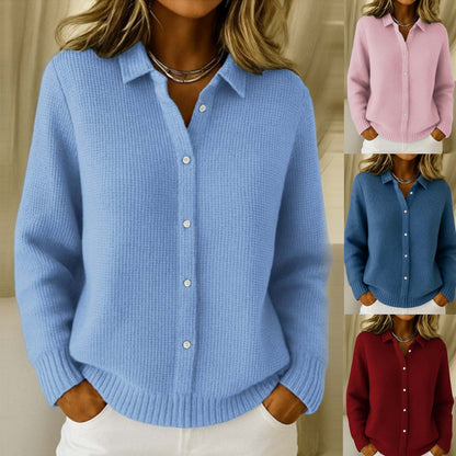 Cardigan tricoté à boutons pour femme