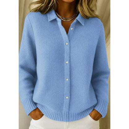 Cardigan tricoté à boutons pour femme