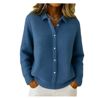 Cardigan tricoté à boutons pour femme